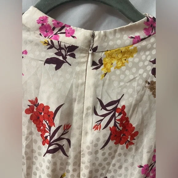 NWT Ann Taylor Floral mock neck midi flare dress Size 10. #10283 - Picture 6 of 9